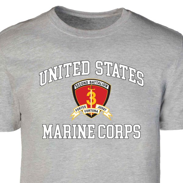 2nd Battalion 3rd Marines USMC Patch Graphic T-shirt on Sale