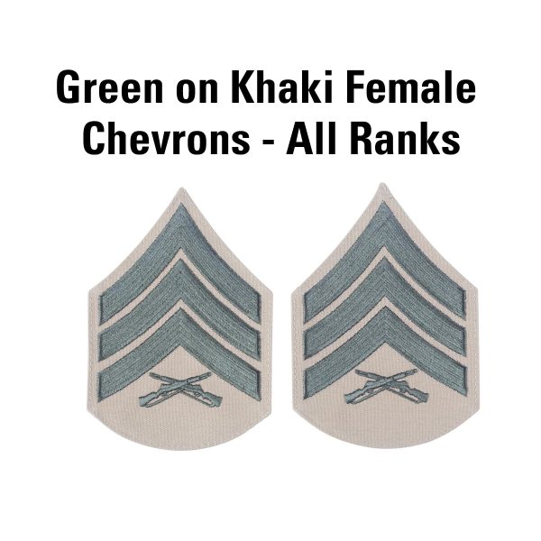 Green on Khaki Female Chevrons Hot on Sale