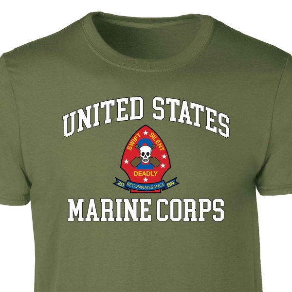 2nd Reconnaissance Battalion USMC  Patch Graphic T-shirt Sale - Image 3