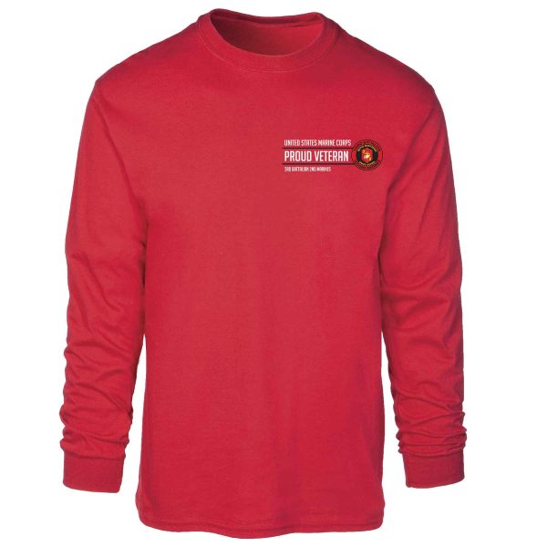 3rd Battalion 2nd Marines Proud Veteran Long Sleeve T-shirt on Sale - Image 5