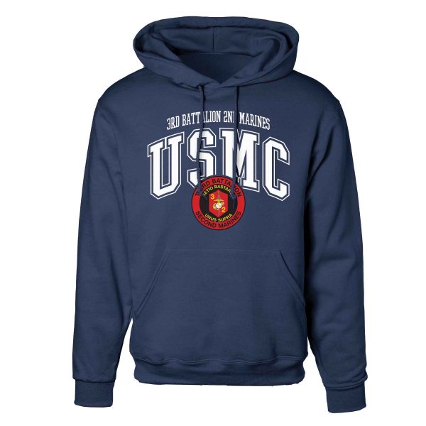 3rd Battalion 2nd Marines Arched Hoodie Fashion - Image 3