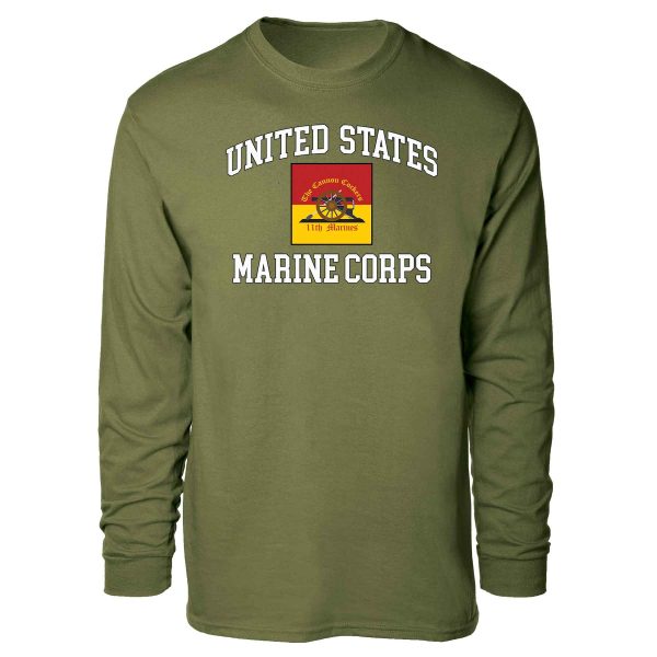 11th Marines Regimental USMC Long Sleeve T-shirt For Cheap - Image 4