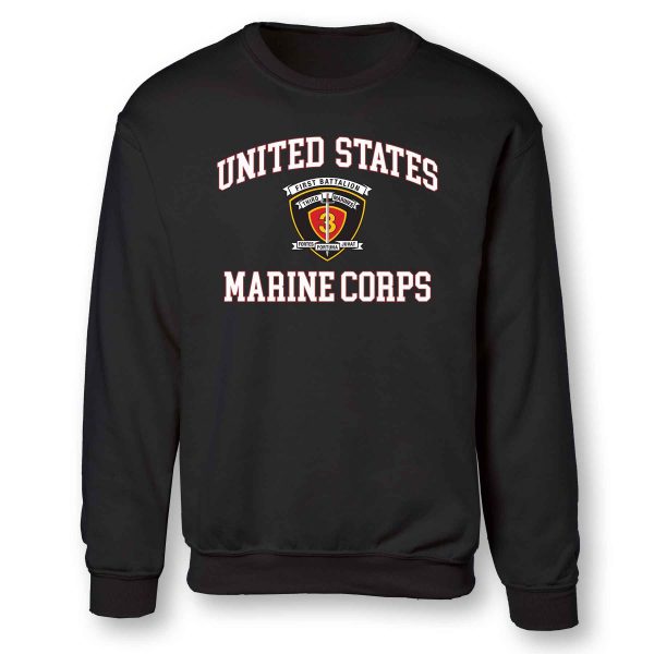 1st Battalion 3rd Marines USMC Sweatshirt Online now