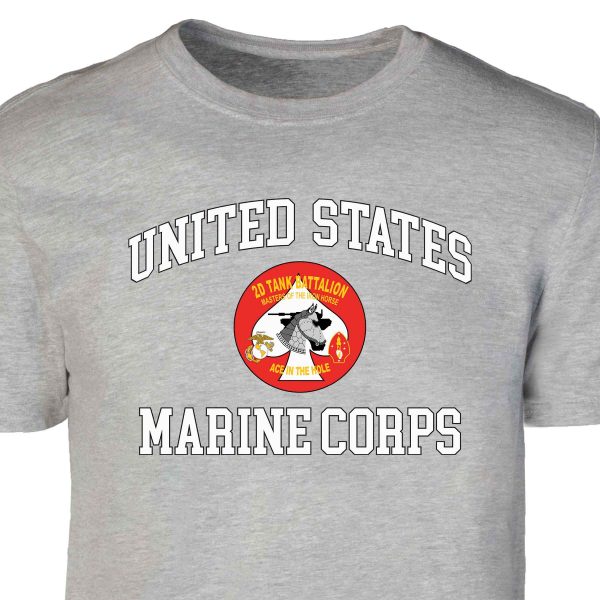 2nd Tank Battalion USMC  Patch Graphic T-shirt For Discount