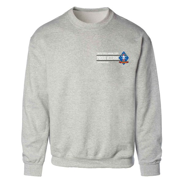 1st Recon Battalion Proud Veteran Sweatshirt Hot on Sale - Image 2