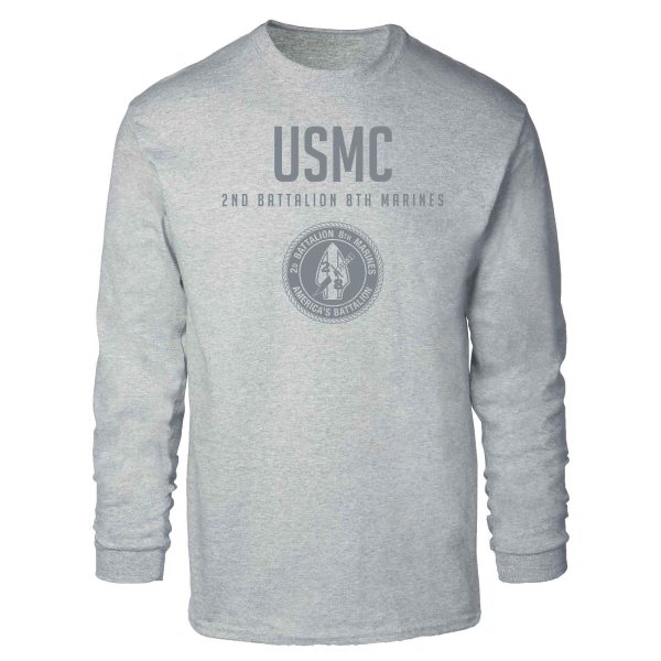 2nd Battalion 8th Marines Tonal Long Sleeve T-shirt Online now - Image 2