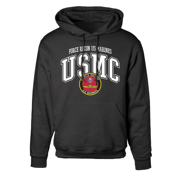 Force Recon US Marines Arched Hoodie Hot on Sale