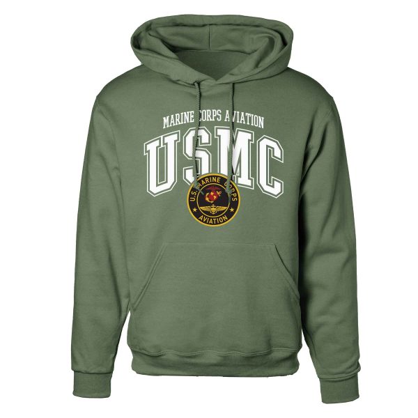 Marine Corps Aviation Arched Hoodie Supply - Image 4