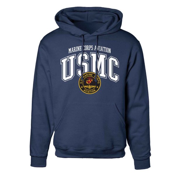 Marine Corps Aviation Arched Hoodie Supply - Image 3