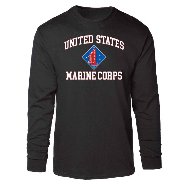 1st Battalion 1st Marines USMC Long Sleeve T-shirt For Cheap