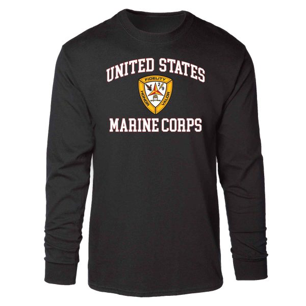 2nd Battalion 9th Marines USMC Long Sleeve T-shirt Online now