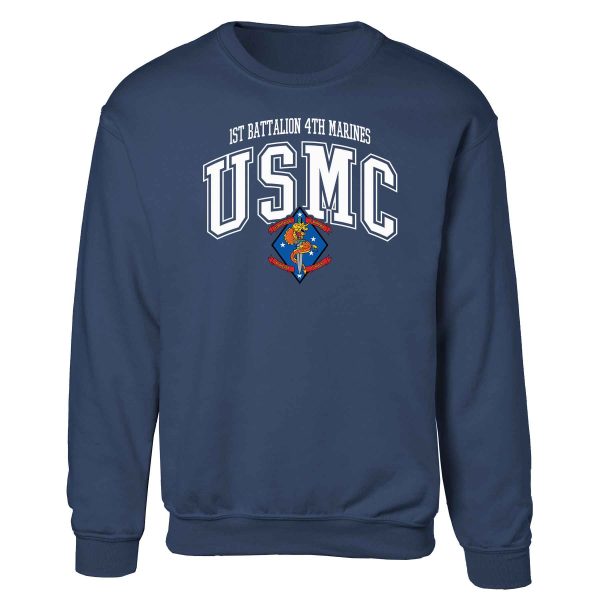 1st Battalion 4th Marines Arched Sweatshirt For Sale - Image 3