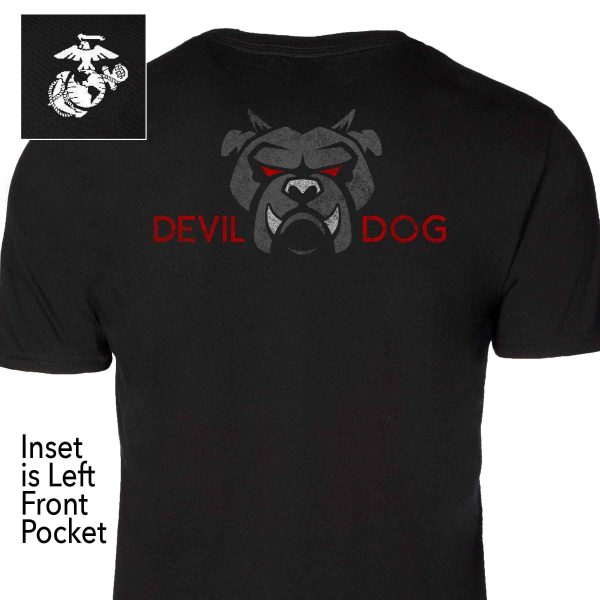 Devil Dog Back With Front Pocket T-shirt Supply
