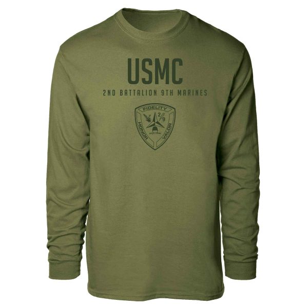 2nd Battalion 9th Marines Tonal Long Sleeve T-shirt Fashion - Image 4