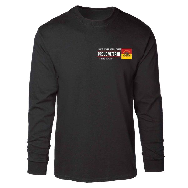 11th Marines Regimental Proud Veteran Long Sleeve T-shirt Cheap