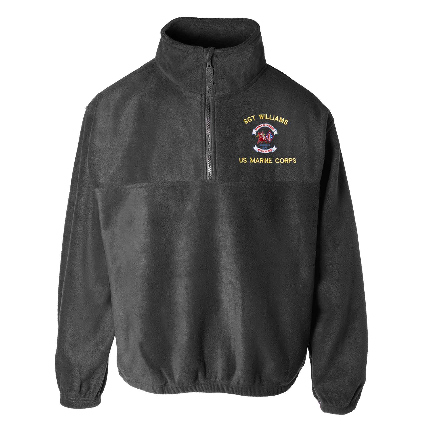 3rd Battalion 1st Marines Embroidered Fleece 1 4 Zip Online Sale