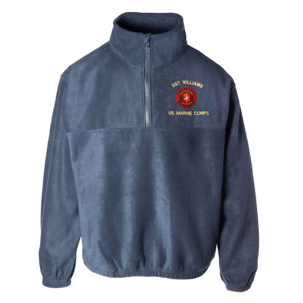 3rd Battalion 2nd Marines Embroidered Fleece 1 4 Zip Discount - Image 3