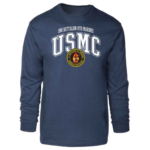 2nd Battalion 8th Marines Arched Long Sleeve T-shirt For Cheap - Image 3