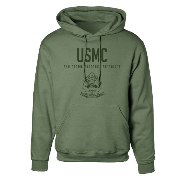 2nd Reconnaissance Battalion Tonal Hoodie Online Hot Sale - Image 4