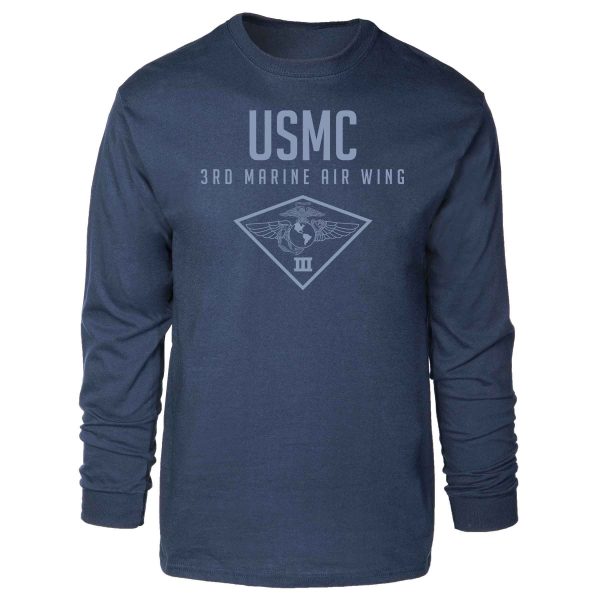 3rd Marine Air Wing Tonal Long Sleeve T-shirt Online Hot Sale - Image 3
