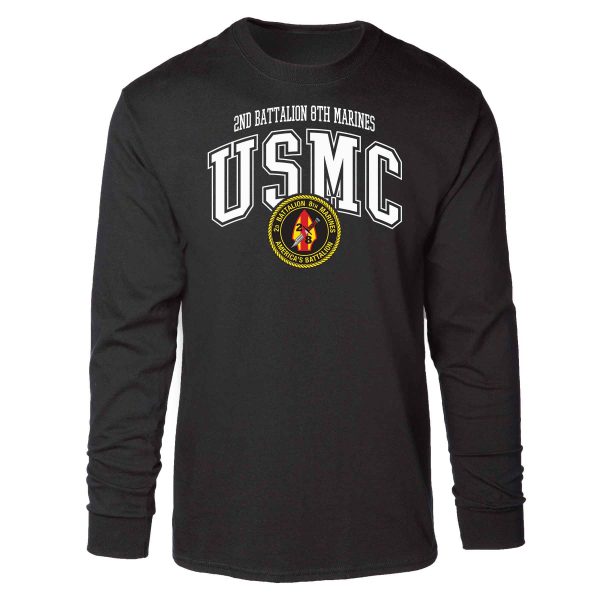 2nd Battalion 8th Marines Arched Long Sleeve T-shirt For Cheap