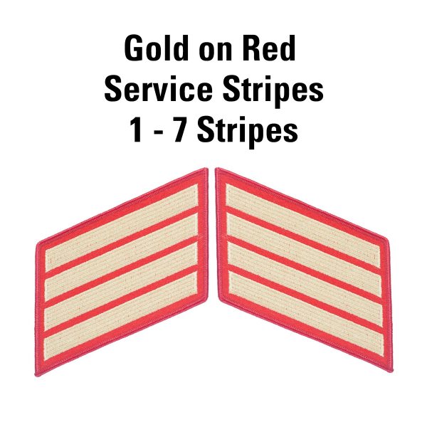 Gold on Red Service Stripes Discount