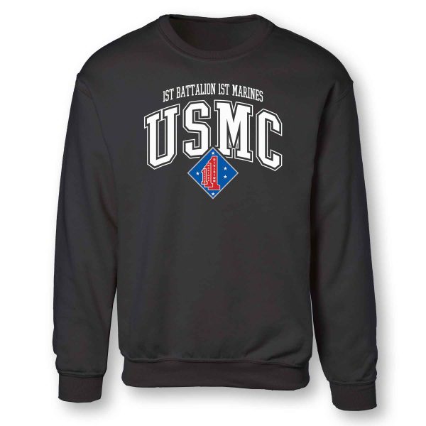 1st Battalion 1st Marines Arched Sweatshirt Supply